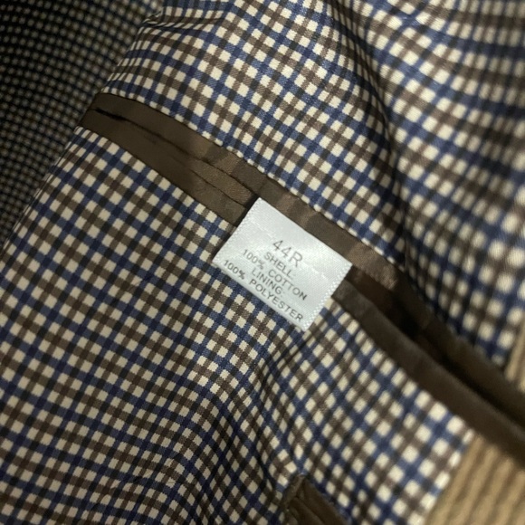 44R Saddlebred Camel Corduroy Blazer 2 Button Jacket - Picture 6 of 6